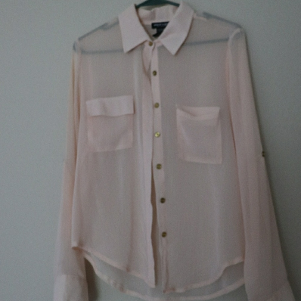Pink Long Sleeve Button Down